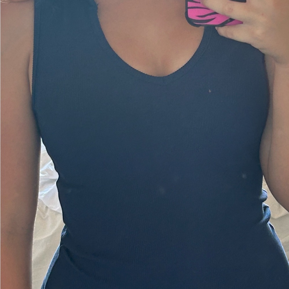 Elegant Navy Sleeveless Tank Top
